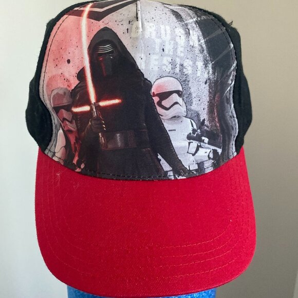STAR WARS BLACK AND RED WITH PRINT Men/Women/Youth Hat Adjustable Strap One Size - Picture 1 of 3